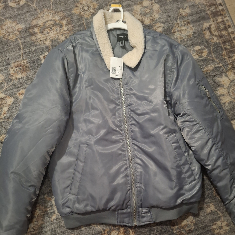 Forever 21 Gray Bomber Jacket